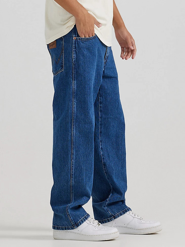 jeans larghi da uomo modello cowboy lavaggio medio