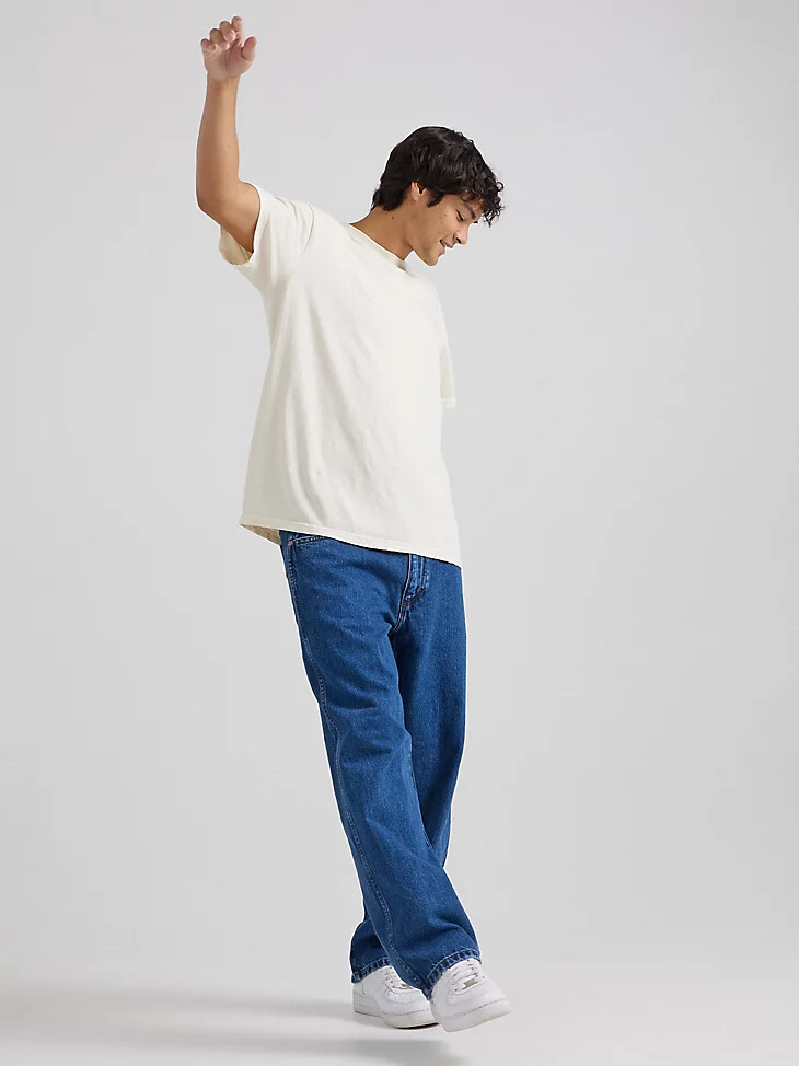 jeans larghi da uomo modello cowboy lavaggio medio