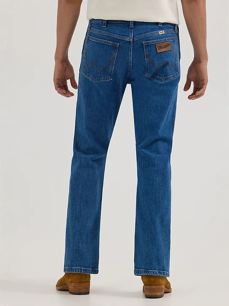 jeans bootcut da uomo lavaggio chiaro stile cowboy