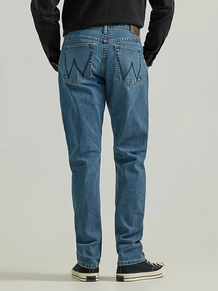 jeans bootcut rilassati da uomo lavaggio medio