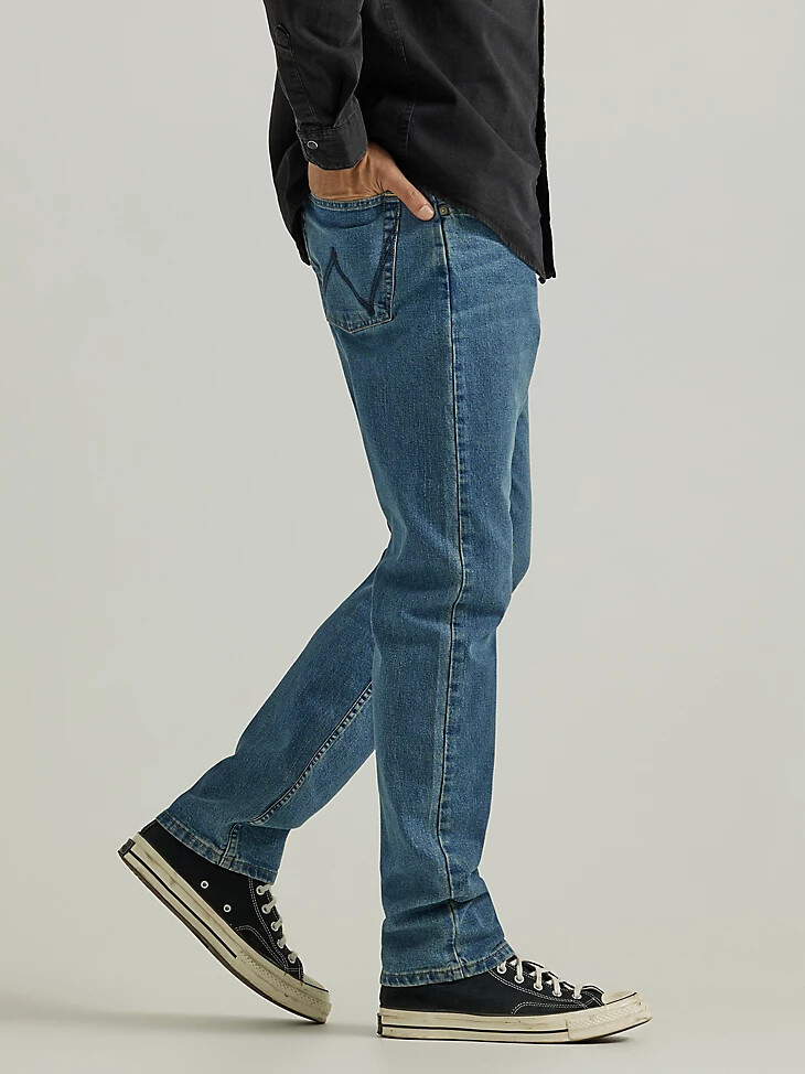 jeans bootcut rilassati da uomo lavaggio medio
