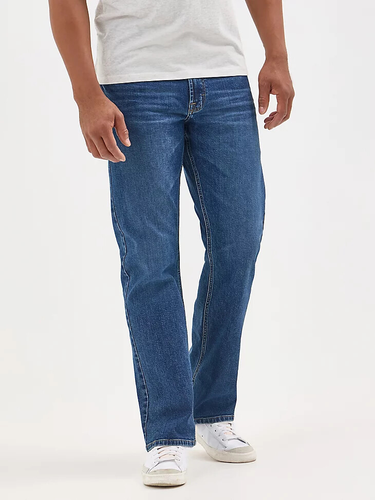 jeans bootcut wrangler five star premium flex relaxed fit livingston da uomo
