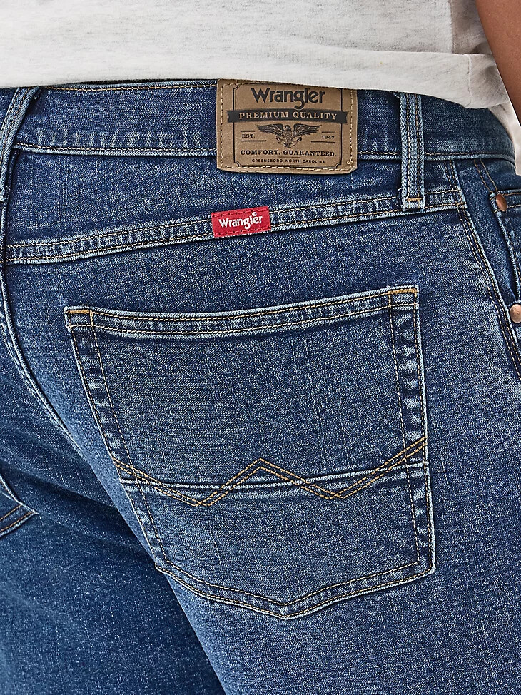 jeans bootcut wrangler five star premium flex relaxed fit livingston da uomo
