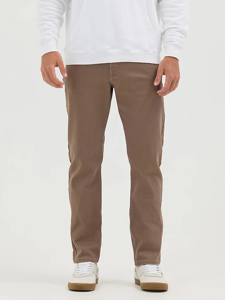 jeans da uomo wrangler five star premium athletic fit chocolate chip