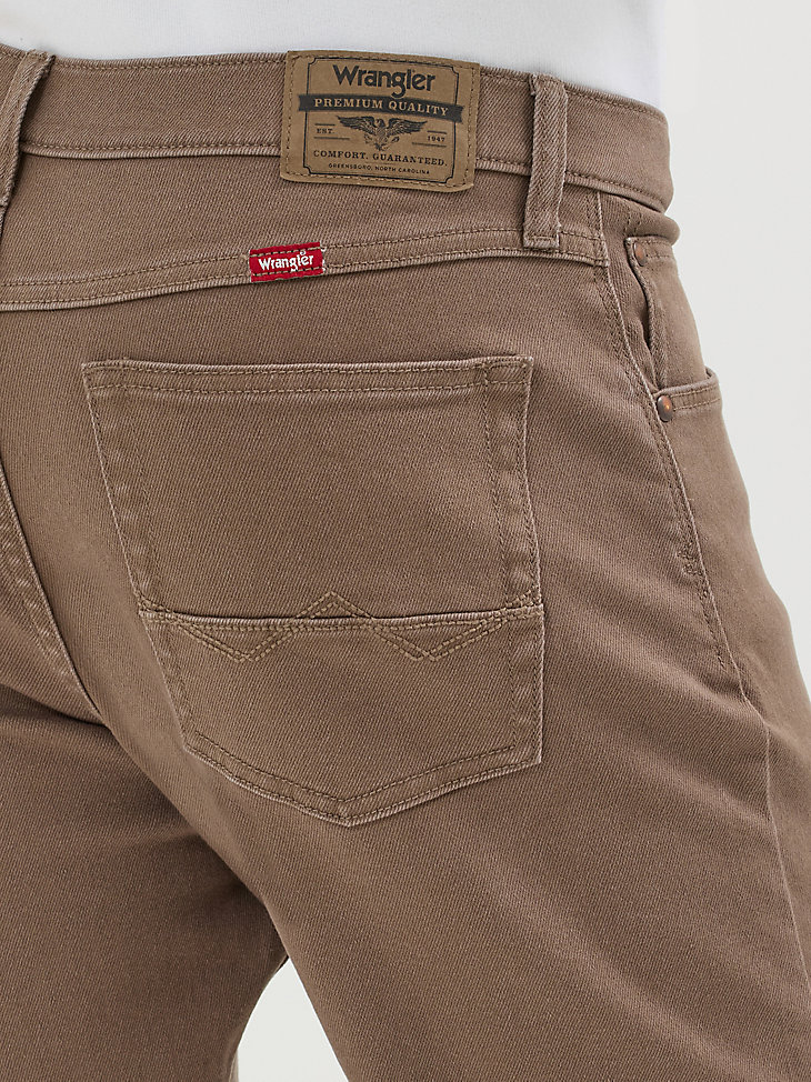 jeans da uomo wrangler five star premium athletic fit chocolate chip