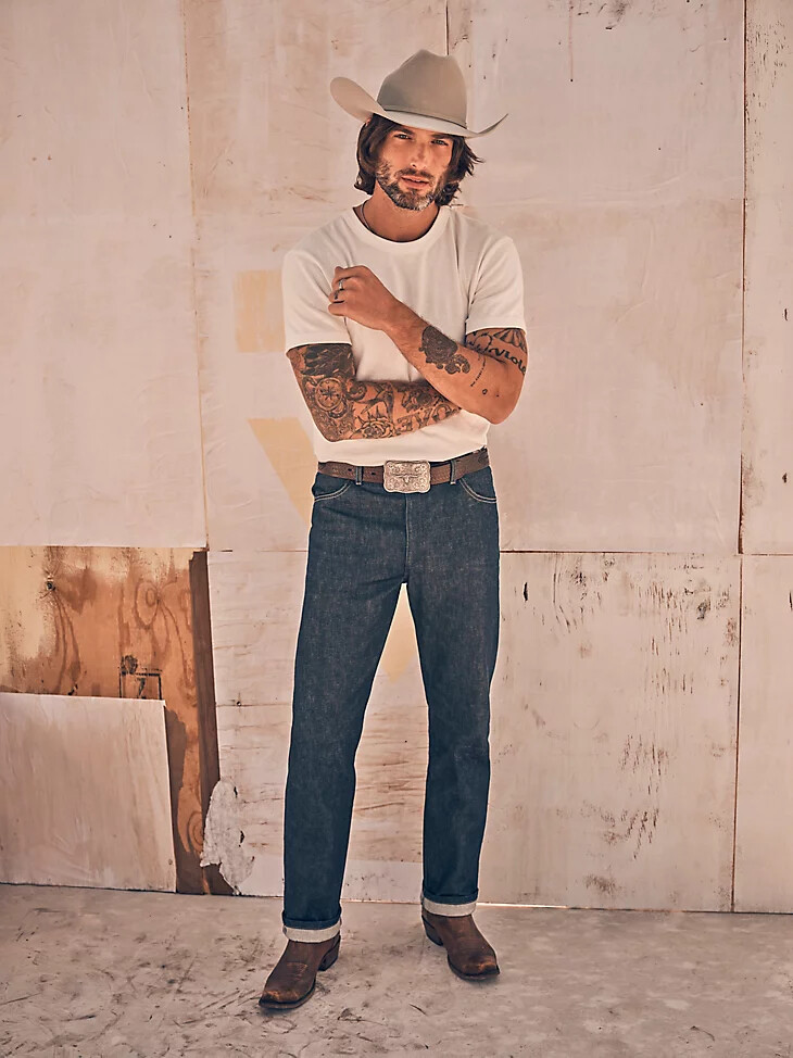 jeans da uomo cone denim white oak sevedge colore raw indigo