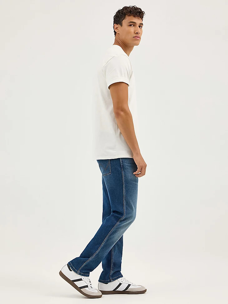 jeans dritti greensboro da uomo in denim color crepuscolo