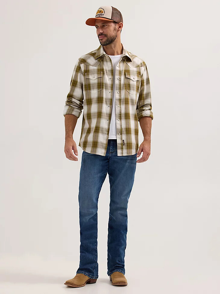 jeans bootcut wrangler retro relaxed fit da uomo lewiston