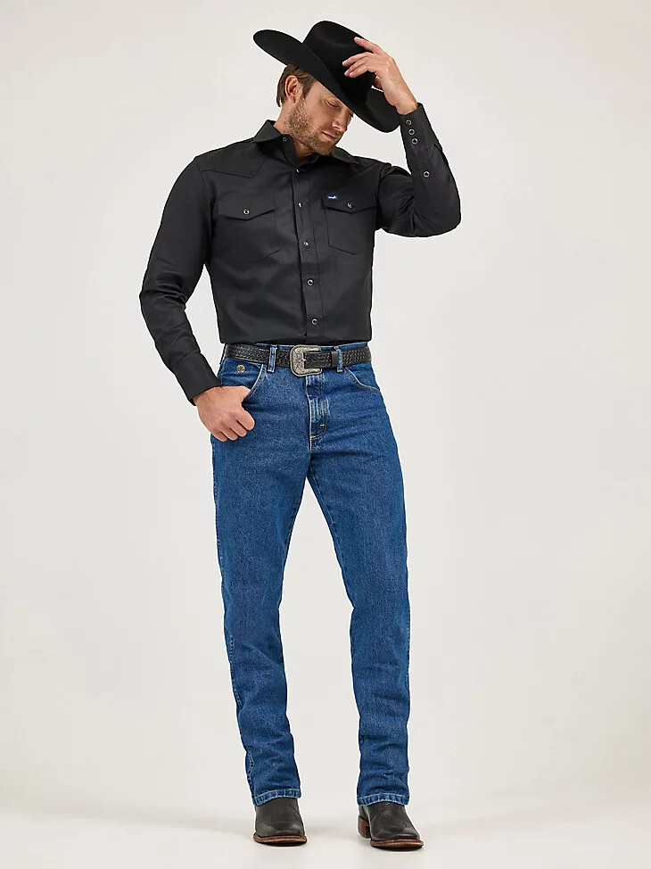 jeans george strait cowboy cut relaxed fit denim pesante effetto pietra