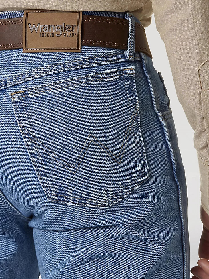 jeans wrangler rugged wear classic fit rough wash