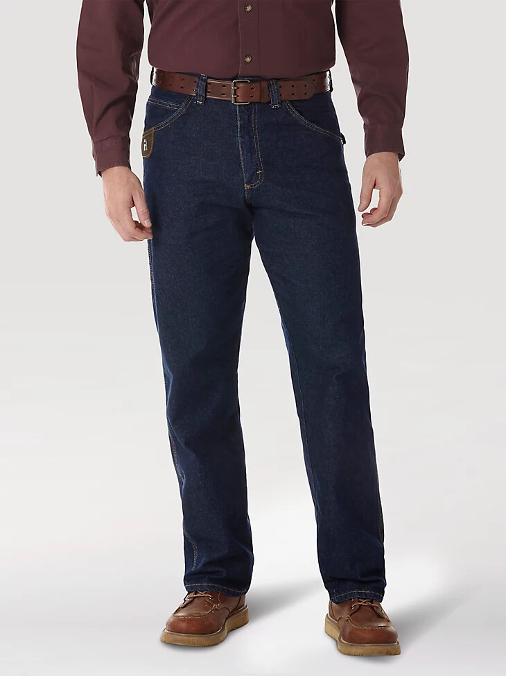 jeans wrangler riggs workwear contractor indaco antico