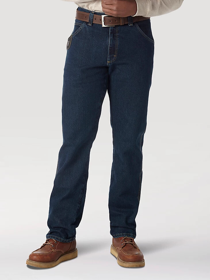 jeans wrangler riggs workwear advanced comfort five pocket tinta scura