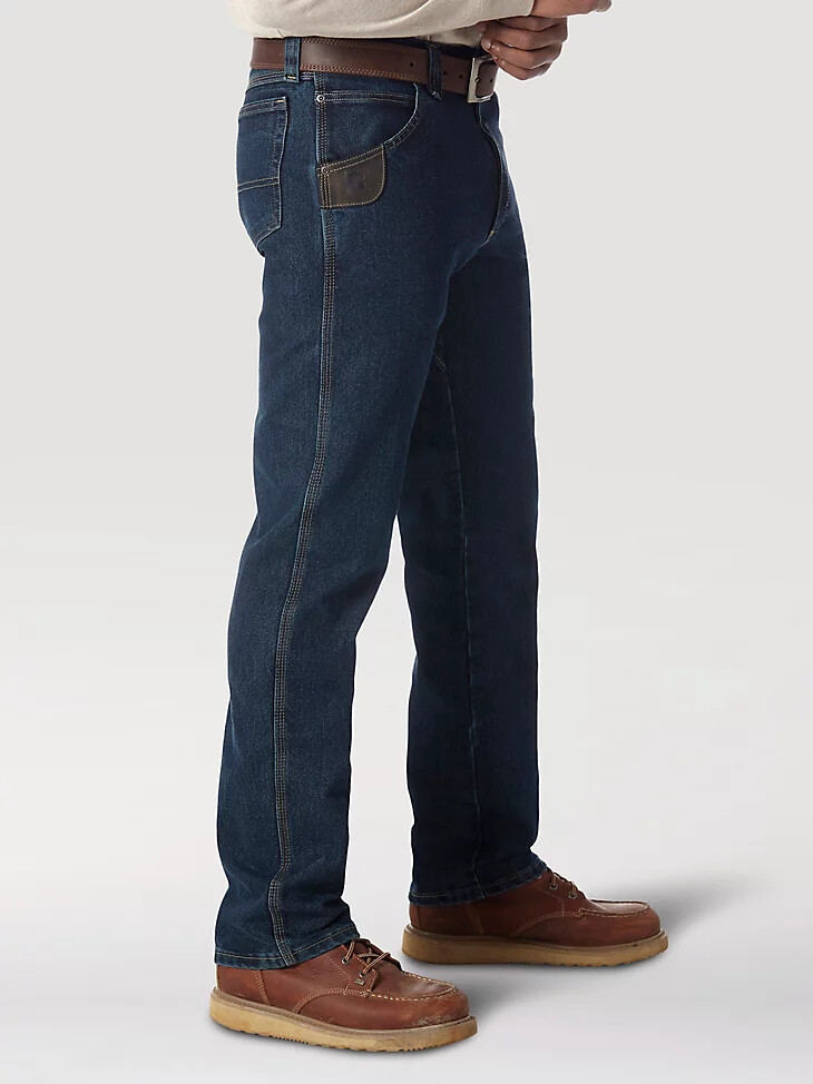 jeans wrangler riggs workwear advanced comfort five pocket tinta scura