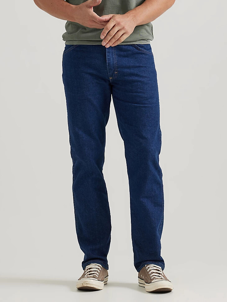 jeans elasticizzati di peso medio wrangler five star premium da uomo lavaggio scuro