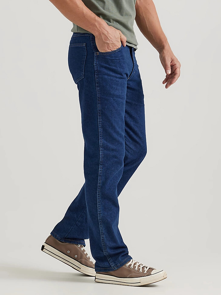 jeans elasticizzati di peso medio wrangler five star premium da uomo lavaggio scuro