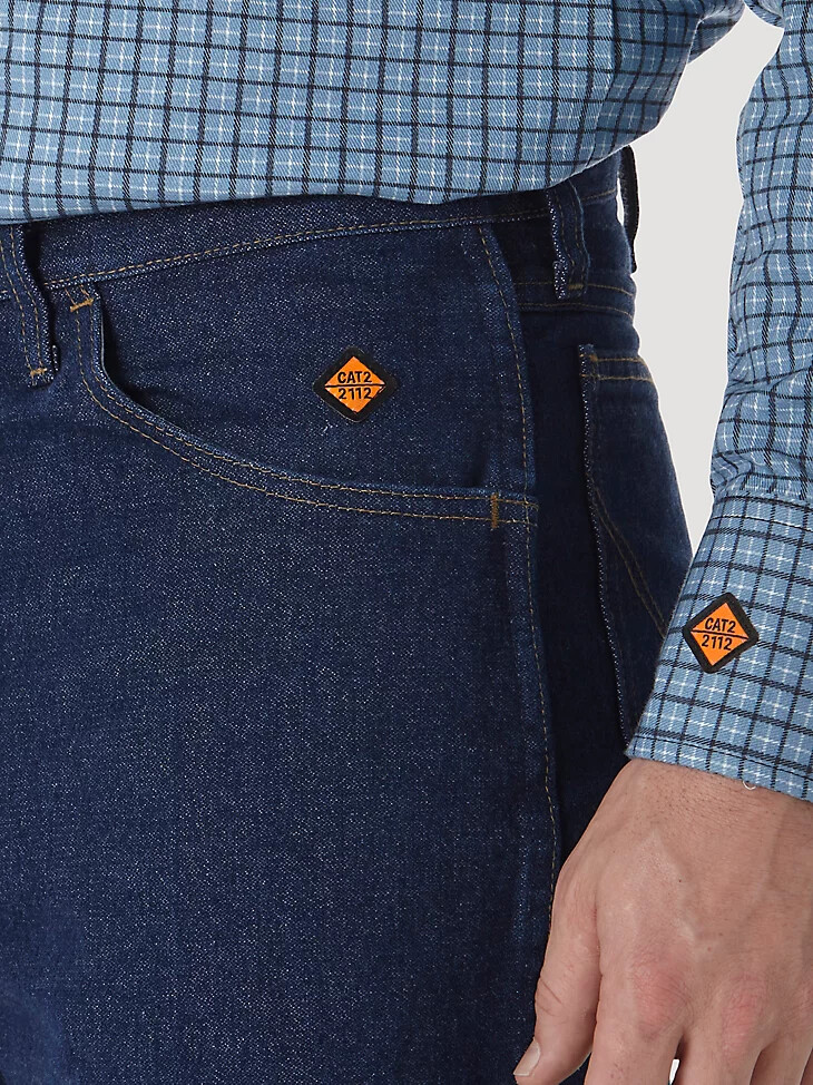 jeans wrangler fr ignifughi relaxed fit prelavaggio