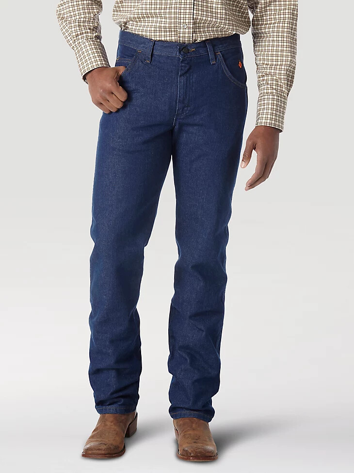 jeans in denim leggero prelavato wrangler fr ignifugo vestibilità regolare