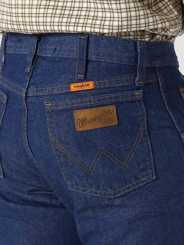 jeans in denim leggero prelavato wrangler fr ignifugo vestibilità regolare