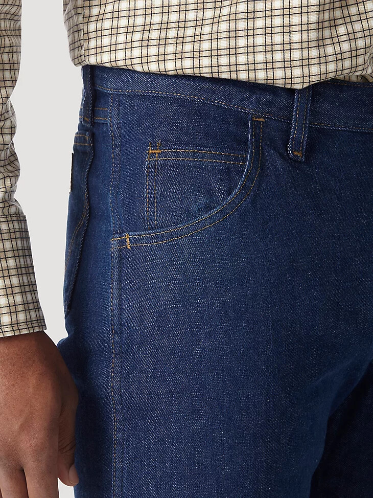 jeans in denim leggero prelavato wrangler fr ignifugo vestibilità regolare