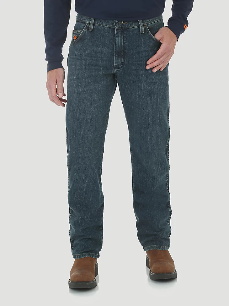 jeans wrangler fr ignifughi advanced comfort regular fit dark tint
