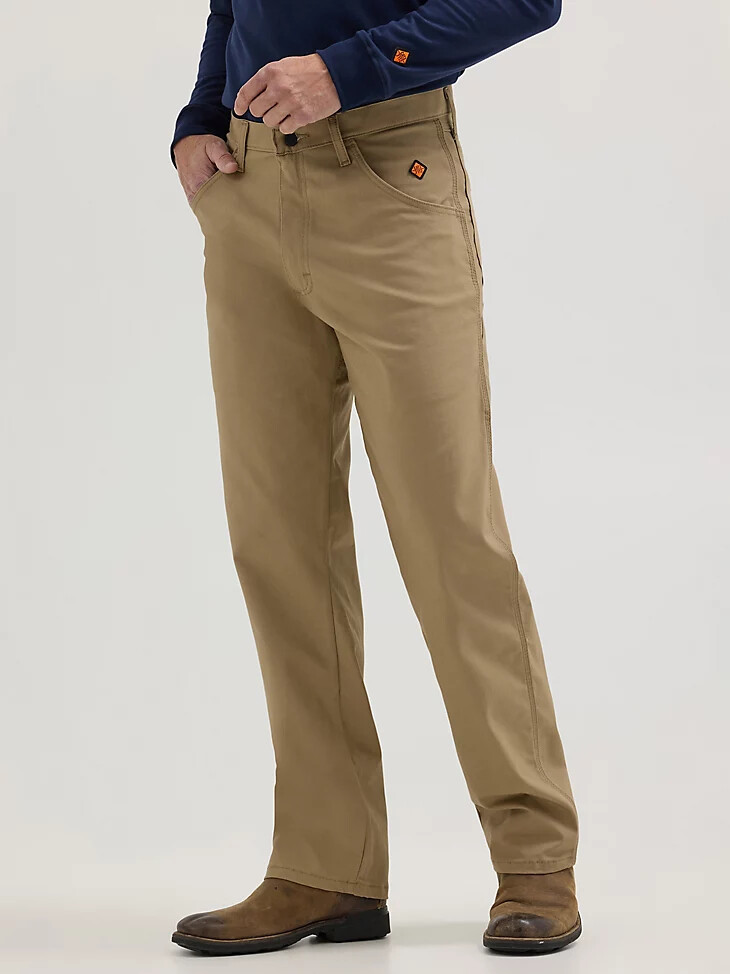 pantaloni da carpentiere riggs ignifughi wrangler fr color cachi