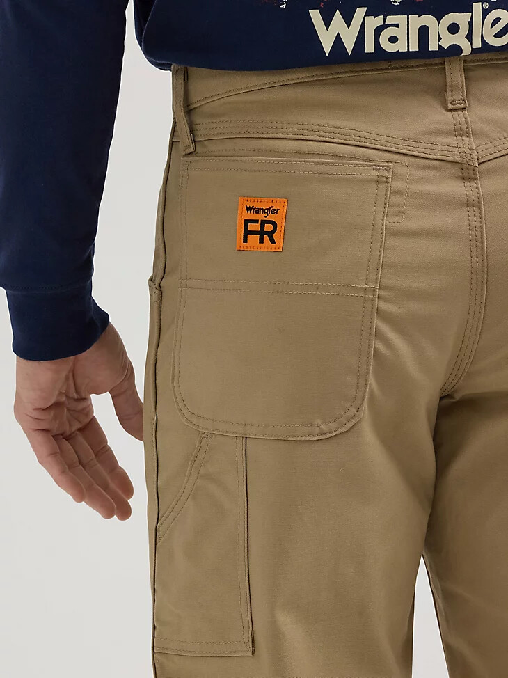 pantaloni da carpentiere riggs ignifughi wrangler fr color cachi