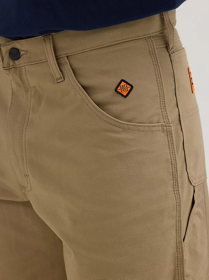 pantaloni da carpentiere riggs ignifughi wrangler fr color cachi
