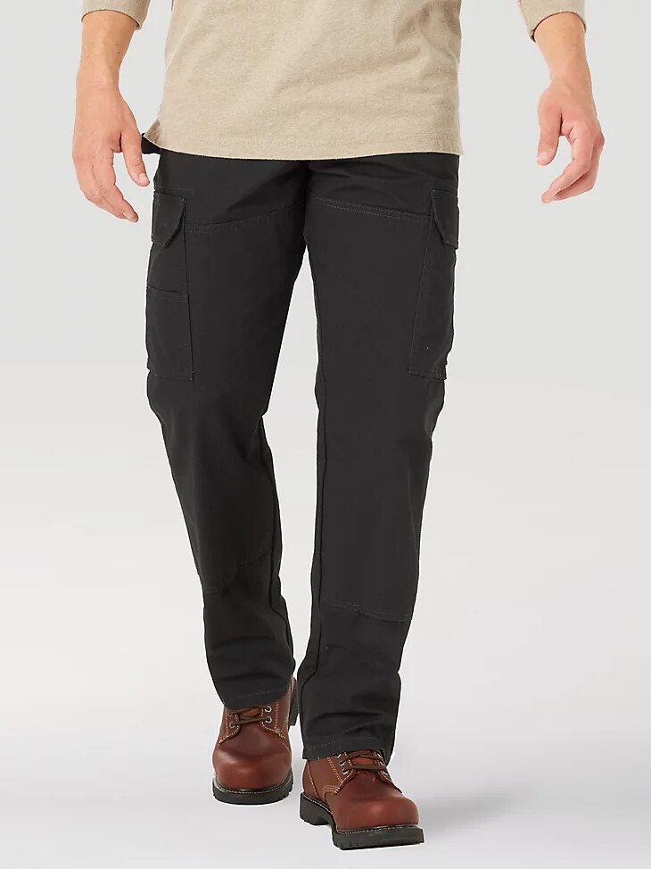 pantaloni cargo da lavoro wrangler neri