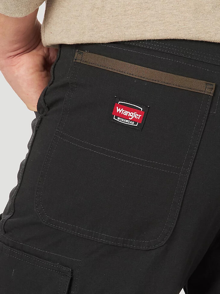 pantaloni cargo da lavoro wrangler neri
