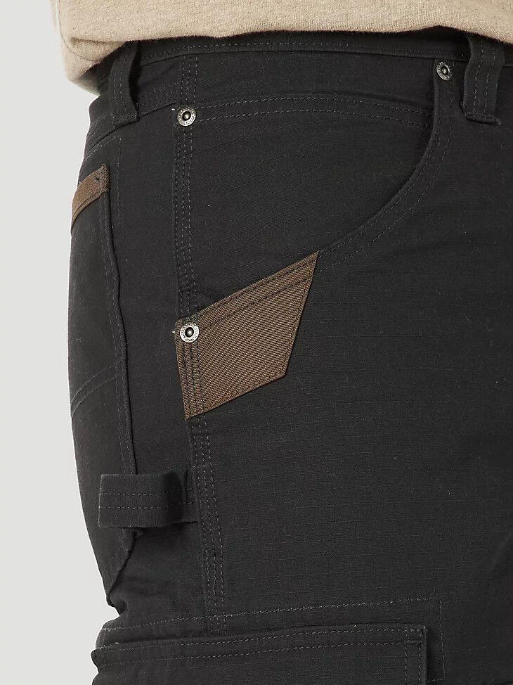 pantaloni cargo da lavoro wrangler neri