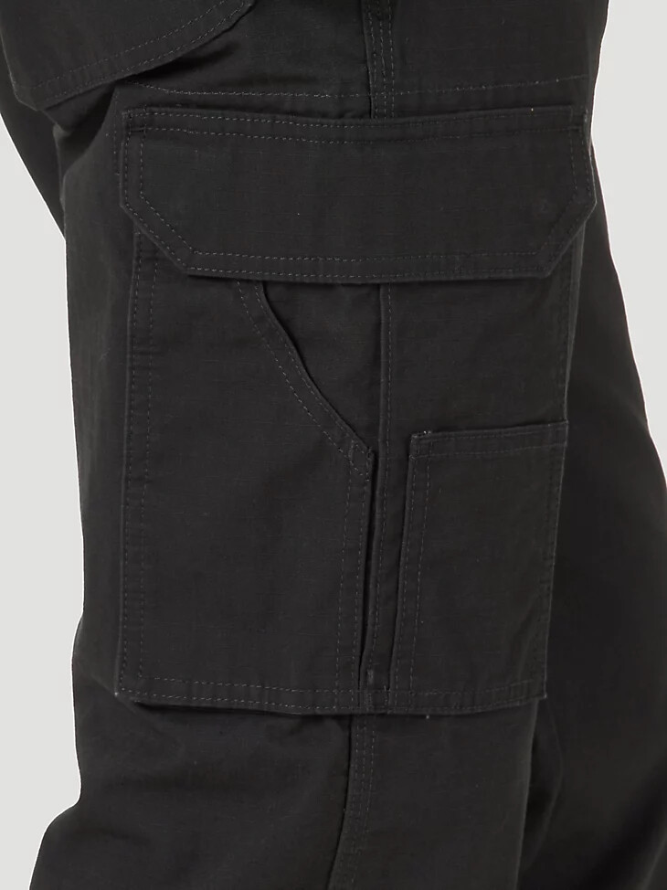 pantaloni cargo da lavoro wrangler neri