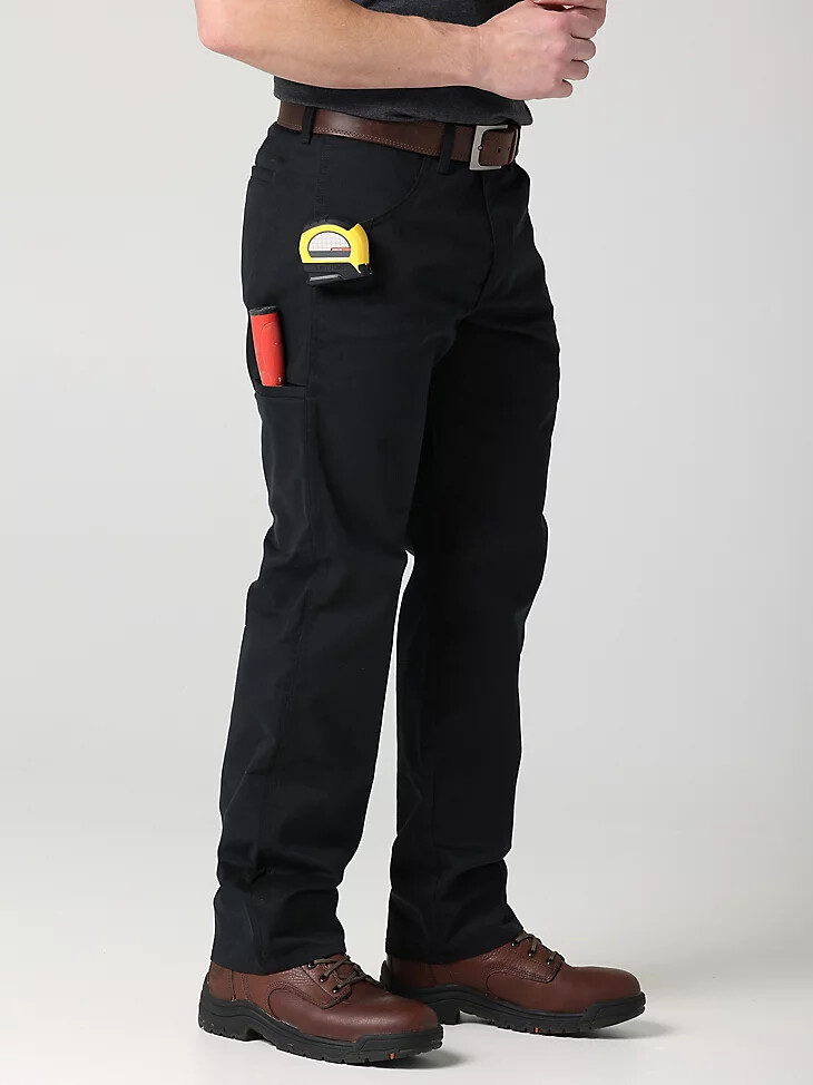 pantaloni dritti rilassati wrangler workwear jet black