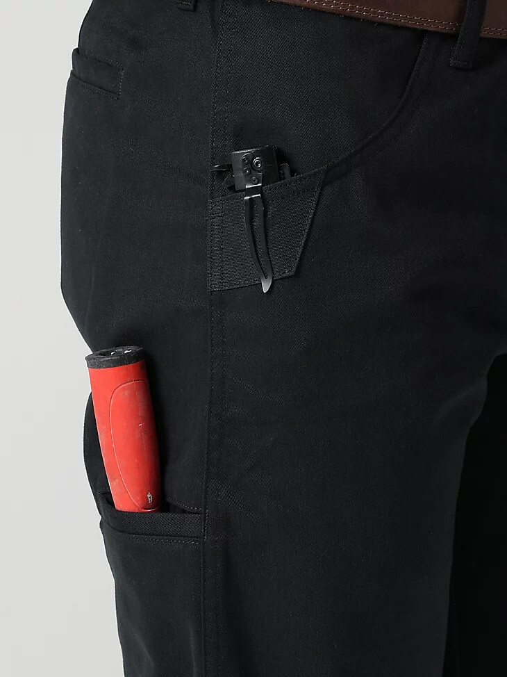 pantaloni dritti rilassati wrangler workwear jet black