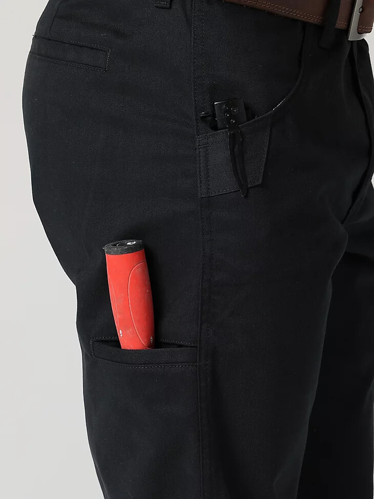 pantaloni dritti rilassati wrangler workwear jet black