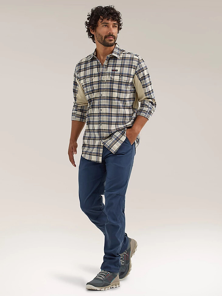 pantaloni da jogging wrangler atg wyoming trail da uomo blu notte