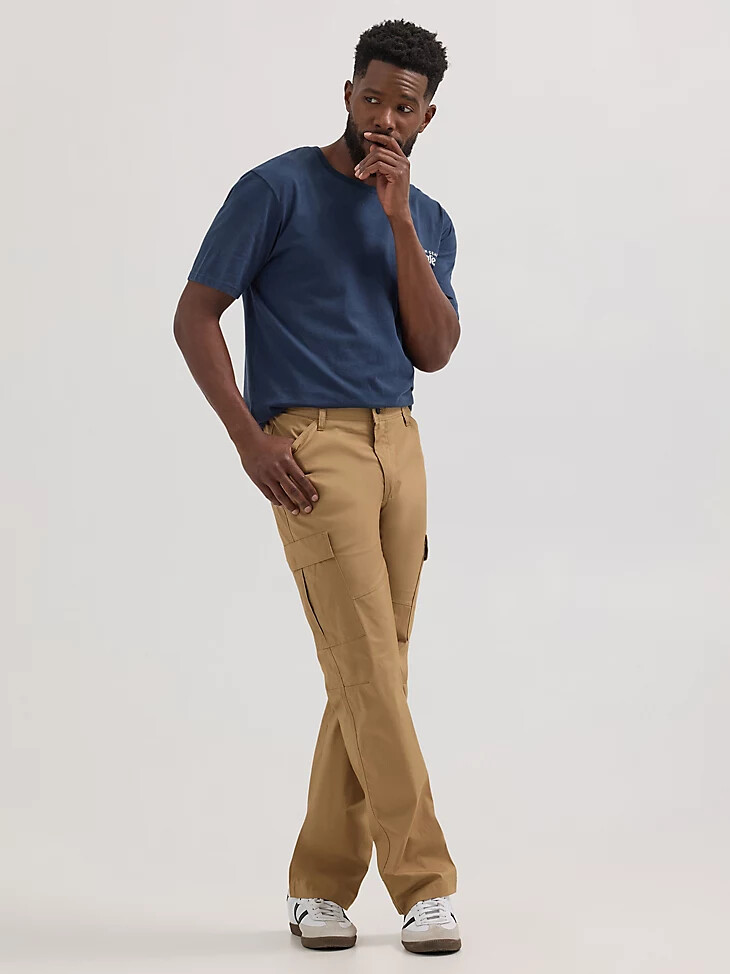 pantaloni cargo da uomo wrangler atg range colore kelp