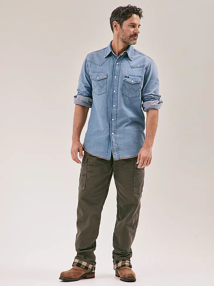 pantaloni ranger in ripstop foderato wrangler riggs workwear loden