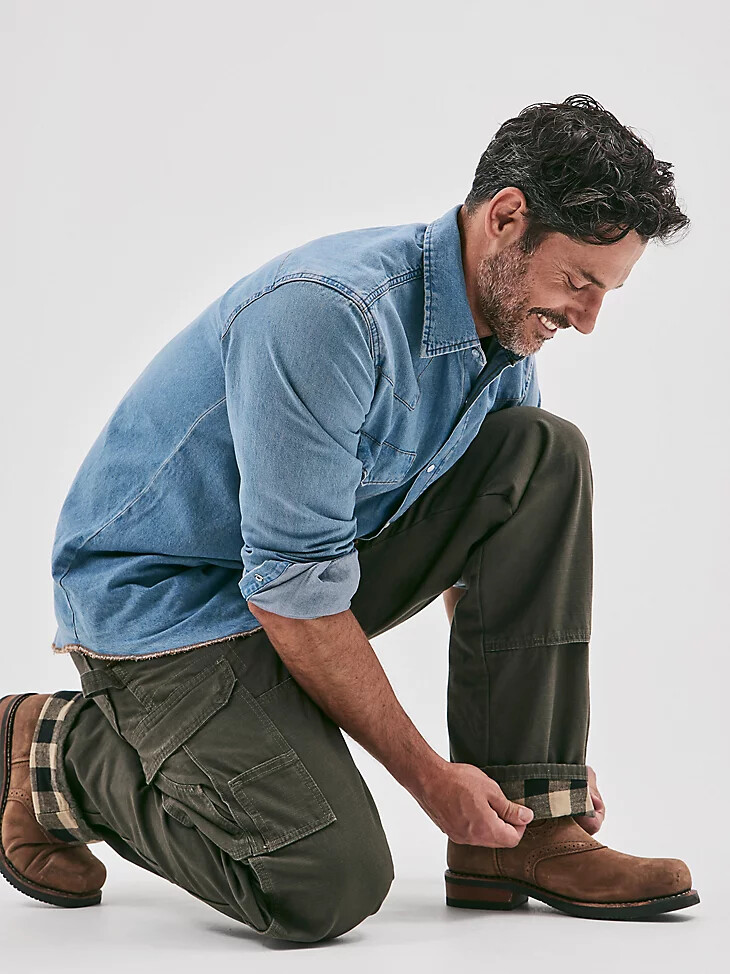 pantaloni ranger in ripstop foderato wrangler riggs workwear loden