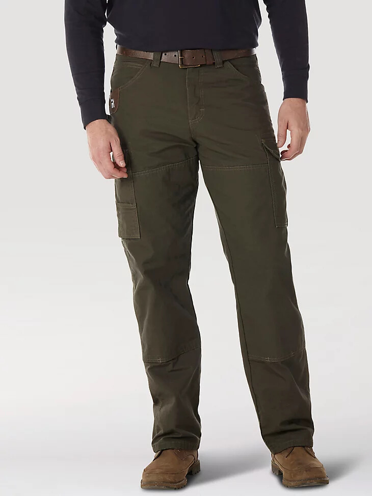 pantaloni ranger in ripstop foderato wrangler riggs workwear loden