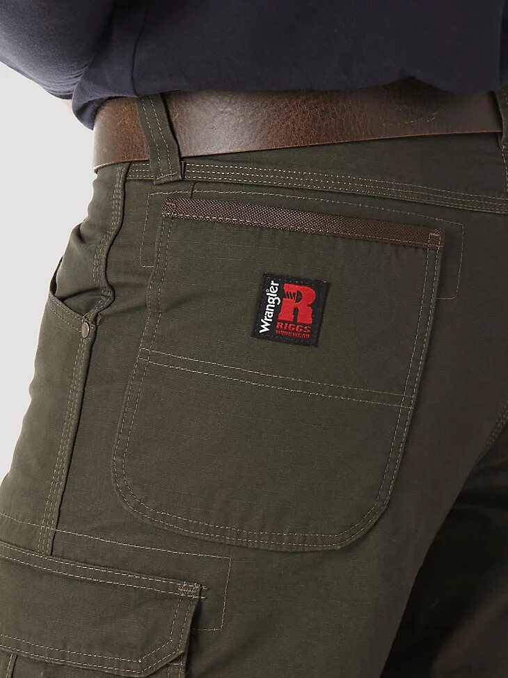 pantaloni ranger in ripstop foderato wrangler riggs workwear loden
