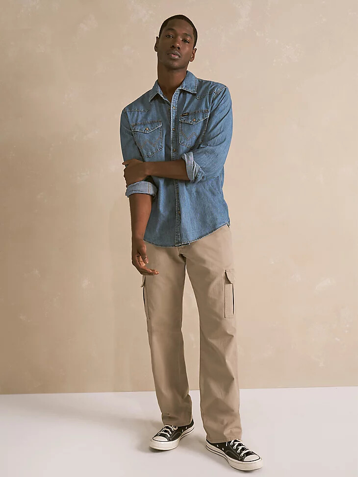 pantaloni wrangler legacy cargo twill grain