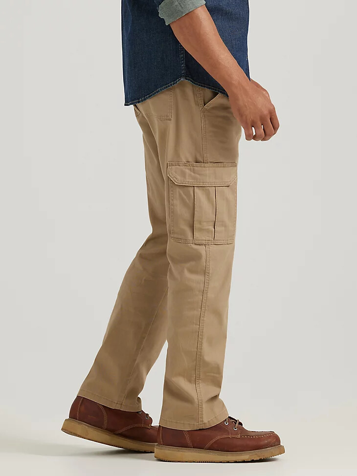 pantaloni cargo wrangler comfort flex waist da uomo colore grana