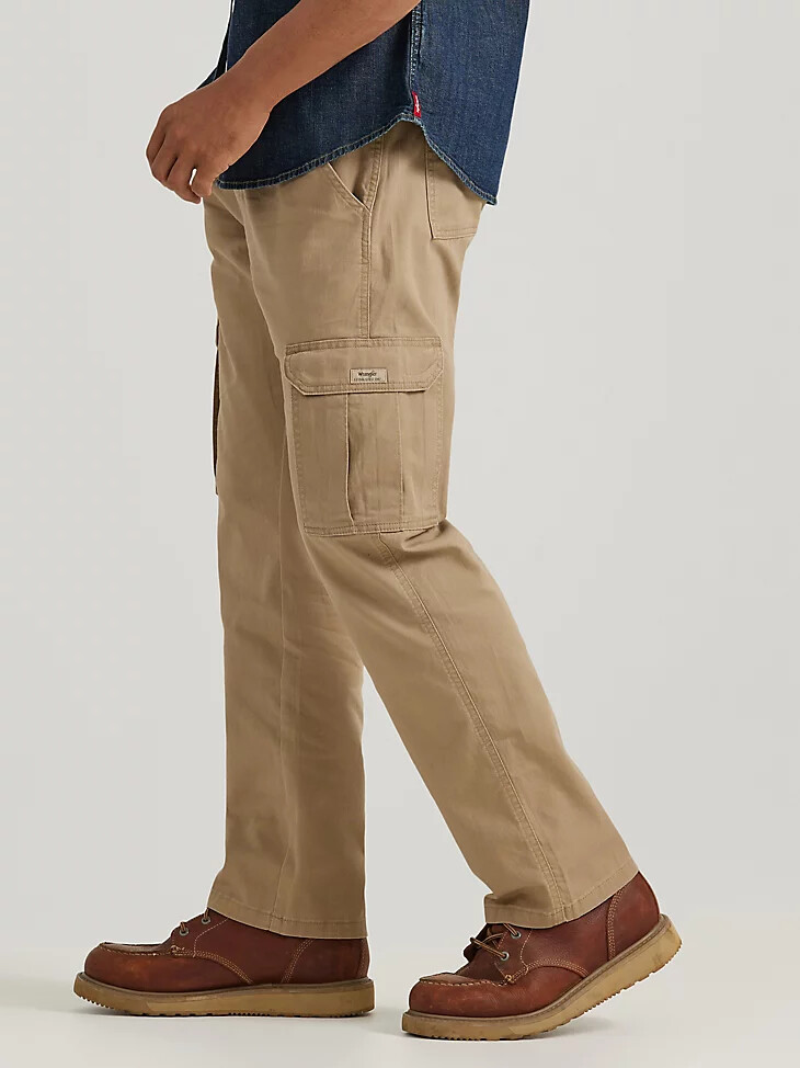 pantaloni cargo wrangler comfort flex waist da uomo colore grana