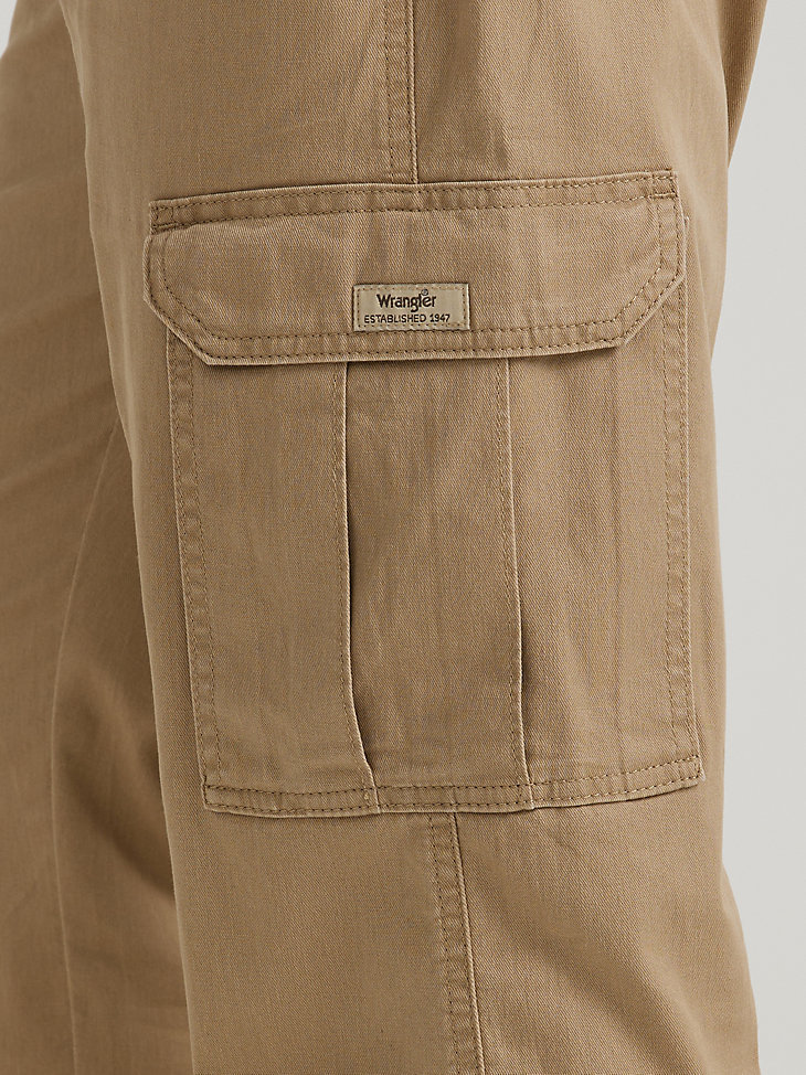 pantaloni cargo wrangler comfort flex waist da uomo colore grana