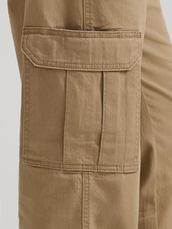 pantaloni cargo wrangler comfort flex waist da uomo colore grana