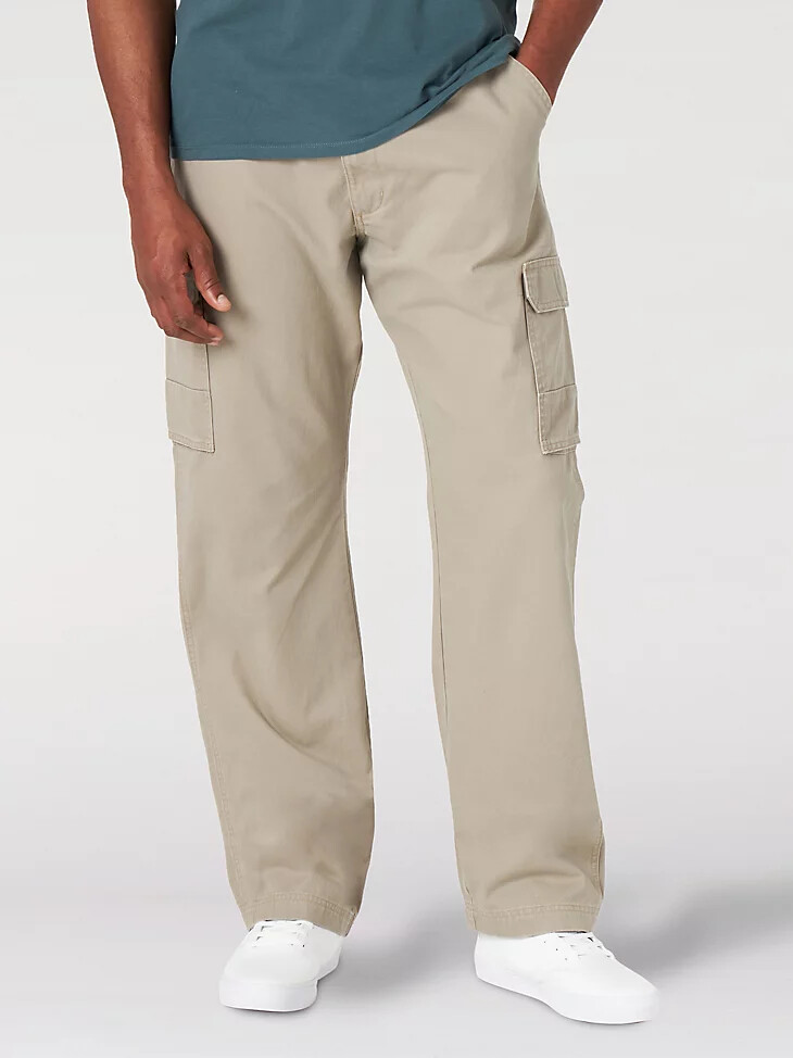 pantaloni cargo da uomo in tela di iuta