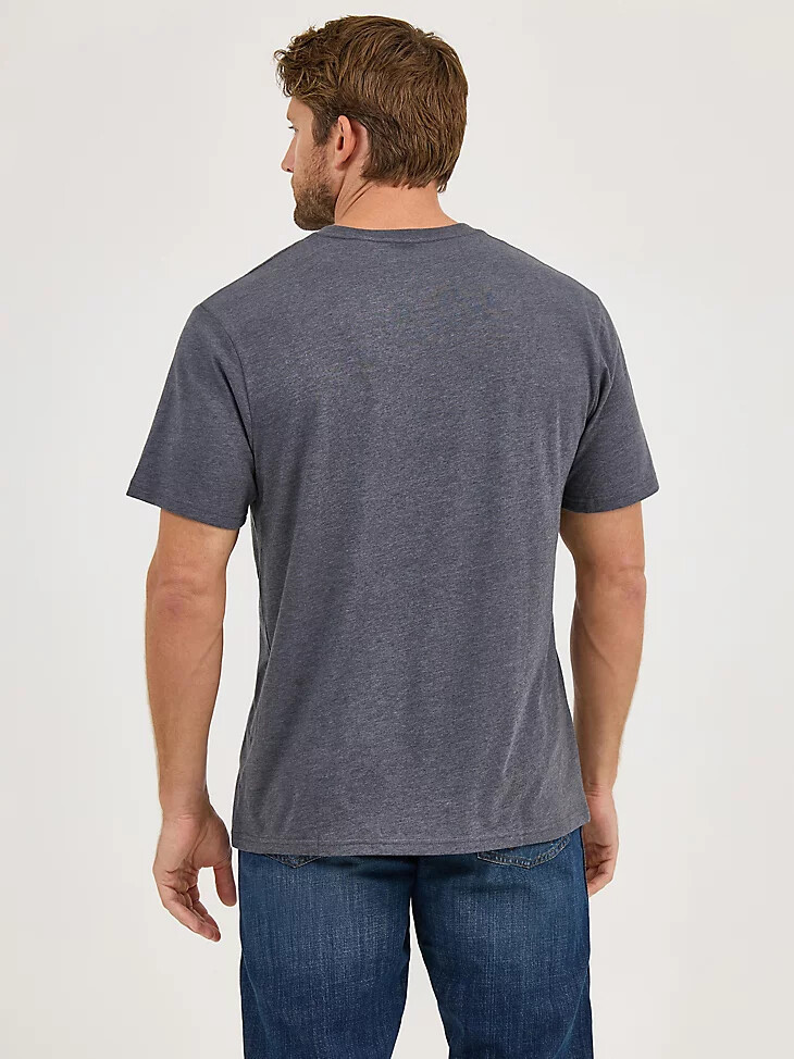 t-shirt da uomo con logo wrangler rope colore asfalto