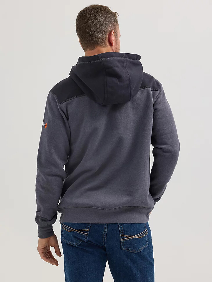 felpa con cappuccio in maglia ignifuga wrangler fr blue nights