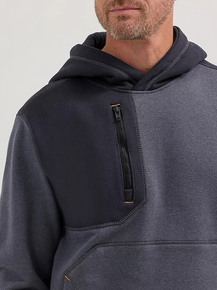 felpa con cappuccio in maglia ignifuga wrangler fr blue nights