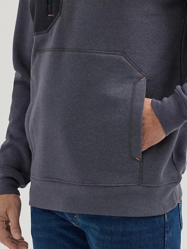 felpa con cappuccio in maglia ignifuga wrangler fr blue nights